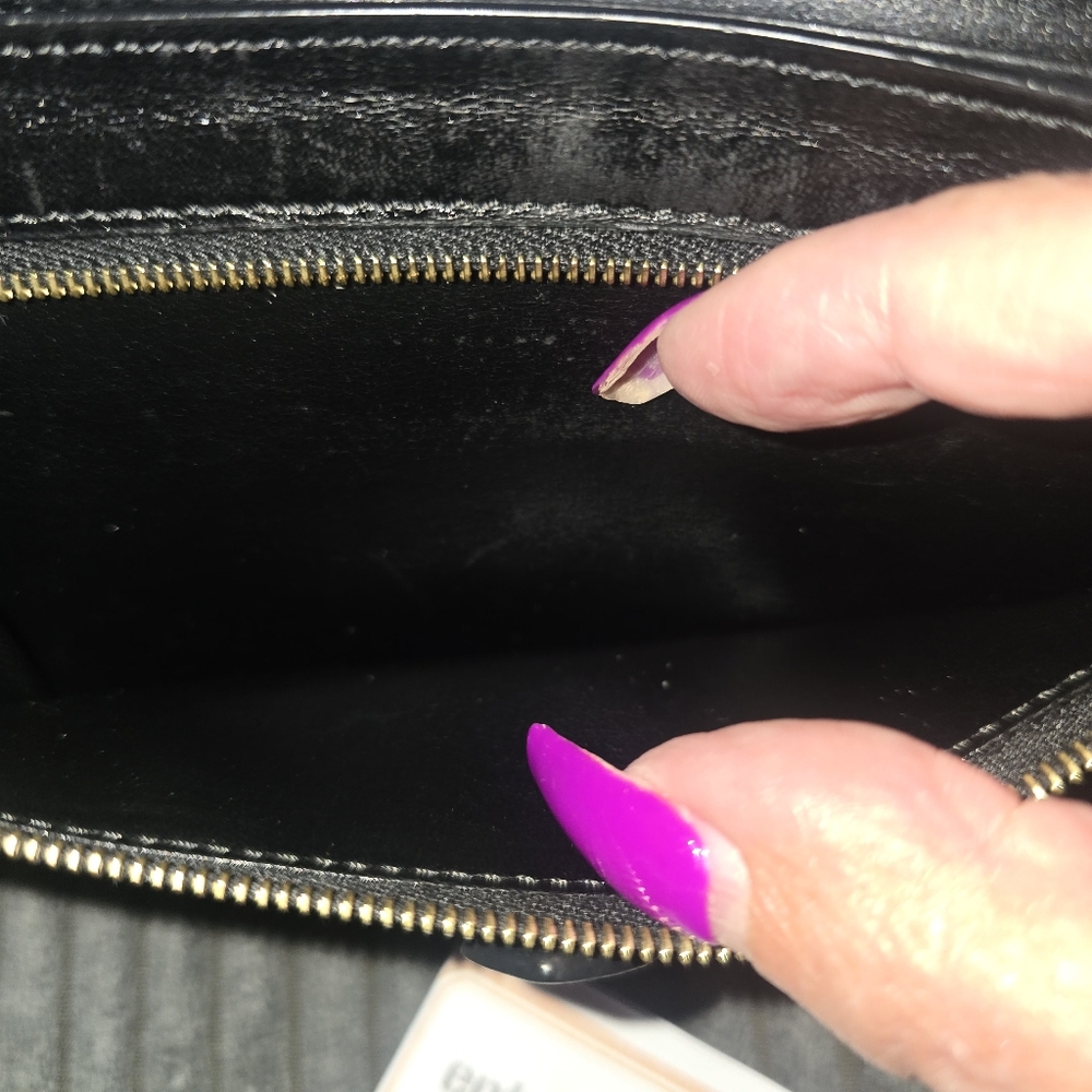 Celine Large Strap Wallet in black grained calfskin leather - Picture 4 of 4